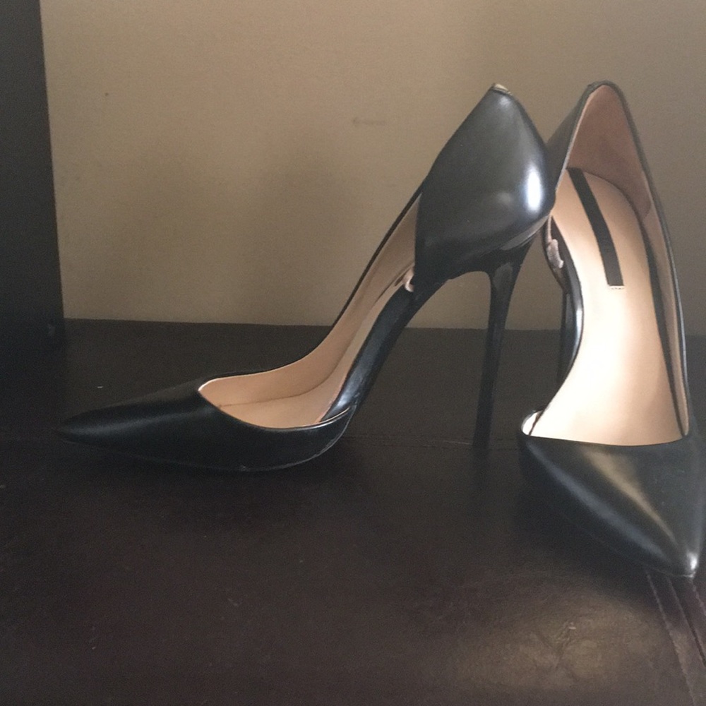 Zara court leather heel